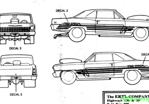Chevrolet Pro Street Nova SS (1966) (Chevrolet Pro Street Nova SS (1966)) - drawings (drawings) of the car